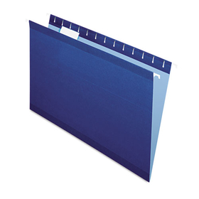 Pendaflex PFX415315NAV Colored Reinforced Hanging Folders, Legal Size, 1/5-Cut Tabs, Navy, 25/Box