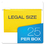 Pendaflex PFX4153X2YEL Extra Capacity Reinforced Hanging File Folders with Box Bottom, 2" Capacity, Legal Size, 1/5-Cut Tabs, Yellow, 25/Box, Price/BX