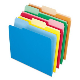 Pendaflex PFX421013ASST Interior File Folders, 1/3-Cut Tabs: Assorted, Letter Size, Assorted Colors: Blue/Green/Orange/Red/Yellow, 100/Box
