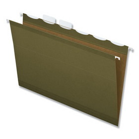 Pendaflex 42591 Ready-Tab Reinforced Hanging File Folders, Legal Size, 1/6-Cut Tab, Standard Green, 25/Box