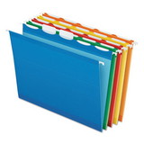 Pendaflex PFX42592 Ready-Tab Colored Reinforced Hanging Folders, Letter Size, 1/5-Cut Tabs, Assorted Colors, 25/Box