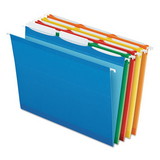 Pendaflex 42621 Ready-Tab Colored Reinforced Hanging Folders, Letter Size, 1/3-Cut Tab, Assorted, 25/Box
