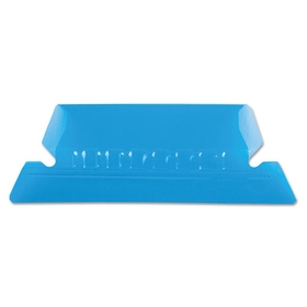Pendaflex PFX42BLU Transparent Colored Tabs For Hanging File Folders, 1/5-Cut, Blue, 2" Wide, 25/Pack