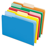 Pendaflex PFX435013ASST Interior File Folders, 1/3 Cut Top Tab, Legal, Bright Assorted, 100/box