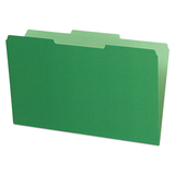 Pendaflex PFX435013BGR Interior File Folders, 1/3 Cut Top Tab, Legal, Green, 100/box