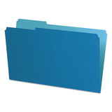 Pendaflex PFX435013BLU Interior File Folders, 1/3 Cut Top Tab, Legal, Blue, 100/box