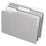 Pendaflex PFX435013GRA Interior File Folders, 1/3 Cut Top Tab, Legal, Gray, 100/box