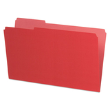 Pendaflex PFX435013RED Interior File Folders, 1/3 Cut Top Tab, Legal, Red, 100/box