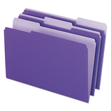 Pendaflex PFX435013VIO Interior File Folders, 1/3 Cut Top Tab, Legal, Violet, 100/box