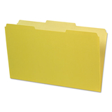 Pendaflex PFX435013YEL Interior File Folders, 1/3 Cut Top Tab, Legal, Yellow, 100/box