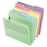 Pendaflex PFX45270 Printed Notes Folders With Fastener, 1/3 Cut Top Tab, Letter, Assorted, 30/pack