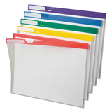 Pendaflex PFX50981 Clear Poly Index Folders, Letter Size, Assorted Colors, 10/Pack