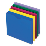 Pendaflex PFX50990 Poly File Jackets, Straight Tab, Letter Size, Assorted Colors, 10/Pack