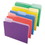 Pendaflex PFX54455 Double Stuff File Folders, 1/3-Cut Tabs: Assorted, Letter Size, 1.5" Expansion, Blue, 50/Pack, Price/PK