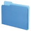 Pendaflex PFX54455 Double Stuff File Folders, 1/3-Cut Tabs: Assorted, Letter Size, 1.5" Expansion, Blue, 50/Pack, Price/PK