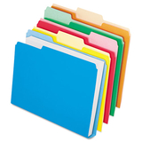 Pendaflex PFX54460 Doublestuff File Folders, 1/3 Cut, Letter, Assorted, 50/pack