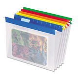 Pendaflex PFX55708 Easyview Poly Hanging File Folders, 1/5 Tab, Letter, Assorted Colors, 25/box