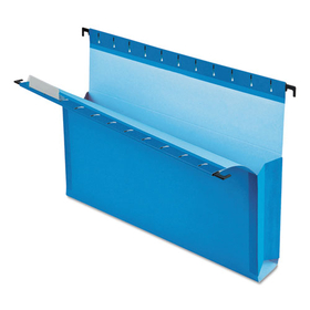 Pendaflex PFX59203 SureHook Reinforced Extra-Capacity Hanging Box File, 1 Section, 3" Capacity, Letter Size, 1/5-Cut Tabs, Blue, 25/Box