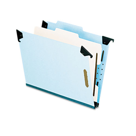 Pendaflex PFX59251 Pressboard Hanging Classi-Folder, 1 Divider/4-Sections, Letter, 2/5 Tab, Blue