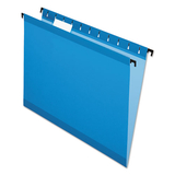 Pendaflex PFX615215BLU Poly Laminate Hanging Folders, Letter, 1/5 Tab, Blue, 20/box