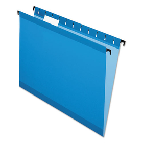Pendaflex PFX615215BLU SureHook Hanging Folders, Letter Size, 1/5-Cut Tabs, Blue, 20/Box