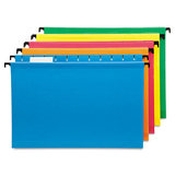 Pendaflex PFX615315ASST Poly Laminate Hanging Folders, 1/5 Tab, Legal, Assorted, 20/box