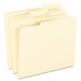 Pendaflex PFX62702 SmartShield Top Tab File Folders, 1/3-Cut Tabs: Assorted, Letter Size, Manila, 100/Box