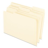 Pendaflex PFX76520 Earthwise 100% Recycled Paper File Folder, 1/3 Cut, Legal, Manila, 100/box