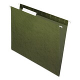 Pendaflex PFX81601 Essentials Colored Hanging Folders, 1/3 Tab, Letter, Standard Green, 25/box
