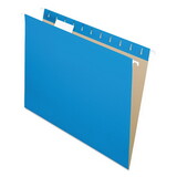 Pendaflex PFX81603 Essentials Colored Hanging Folders, 1/5 Tab, Letter, Blue, 25/box