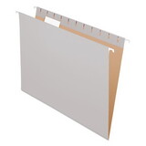 Pendaflex PFX81604 Essentials Colored Hanging Folders, 1/5 Tab, Letter, Gray, 25/box