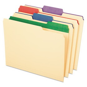 Pendaflex PFX84101 Color Tab File Folders, 1/3 Cut, 3/4" Exp., Letter, 50/bx