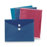 Pendaflex PFX90016 Viewfront Poly Booklet Envelope, Side Opening, 11 X 9 1/2, 3 Colors, 4/pack