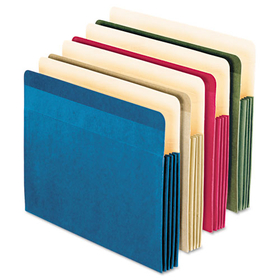 Pendaflex PFX90164 Recycled Colored File Pocket, 3.5" Expansion, Letter Size, Assorted Colors, 4/Pack