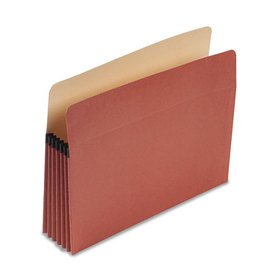 Pendaflex PFXE1534G Earthwise 100% Recycled File Pocket, 5 1/4" Exp, Letter, Red Fiber