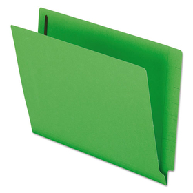 Pendaflex PFXH10U13GR Colored Reinforced End Tab Fastener Folders, 0.75" Expansion, 2 Fasteners, Letter Size, Green Exterior, 50/Box