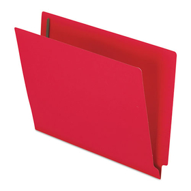 Pendaflex PFXH10U13R Colored Reinforced End Tab Fastener Folders, 0.75" Expansion, 2 Fasteners, Letter Size, Red Exterior, 50/Box