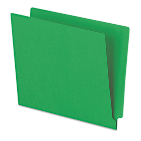 Pendaflex PFXH110DGR Colored End Tab Folders with Reinforced Double-Ply Straight Cut Tabs, Letter Size, 0.75" Expansion, Green, 100/Box