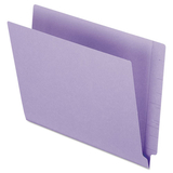 Pendaflex PFXH110DPR Reinforced End Tab Folders, Two Ply Tab, Letter, Purple, 100/box