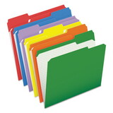 Pendaflex PFXR15213ASST Reinforced Top Tab File Folders, 1/3 Cut, Letter, Assorted, 100/box