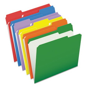 Pendaflex PFXR15213ASST Reinforced Top Tab File Folders, 1/3 Cut, Letter, Assorted, 100/box