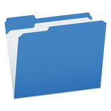 Pendaflex PFXR15213BLU Double-Ply Reinforced Top Tab Colored File Folders, 1/3-Cut Tabs: Assorted, Letter Size, 0.75