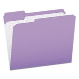 Pendaflex PFXR15213LAV Double-Ply Reinforced Top Tab Colored File Folders, 1/3-Cut Tabs: Assorted, Letter Size, 0.75