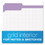 Pendaflex PFXR15213LAV Double-Ply Reinforced Top Tab Colored File Folders, 1/3-Cut Tabs: Assorted, Letter Size, 0.75" Expansion, Lavender, 100/Box, Price/BX