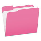 Pendaflex PFXR15213PIN Reinforced Top Tab File Folders, 1/3 Cut, Letter, Pink, 100/box