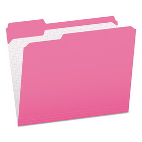 Pendaflex PFXR15213PIN Double-Ply Reinforced Top Tab Colored File Folders, 1/3-Cut Tabs: Assorted, Letter Size, 0.75" Expansion, Pink, 100/Box