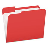 Pendaflex PFXR15213RED Double-Ply Reinforced Top Tab Colored File Folders, 1/3-Cut Tabs: Assorted, Letter Size, 0.75