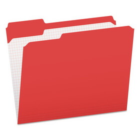 Pendaflex PFXR15213RED Double-Ply Reinforced Top Tab Colored File Folders, 1/3-Cut Tabs: Assorted, Letter Size, 0.75" Expansion, Red, 100/Box