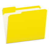 Pendaflex PFXR15213YEL Double-Ply Reinforced Top Tab Colored File Folders, 1/3-Cut Tabs: Assorted, Letter Size, 0.75
