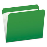 Pendaflex PFXR152BGR Reinforced Top Tab File Folders, Straight Cut, Letter, Bright Green, 100/box